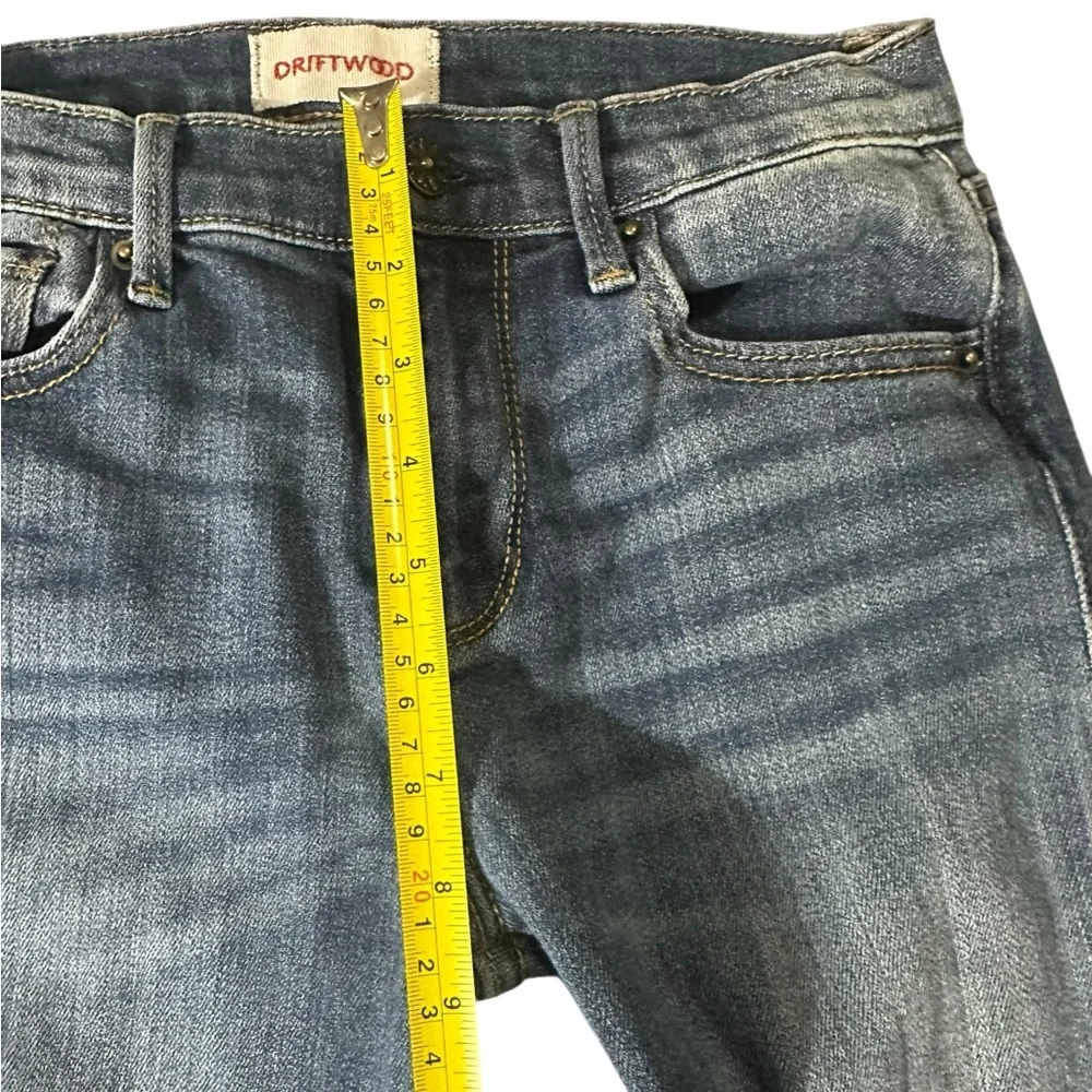 DRIFTWOOD Blue Flare Jeans with Floral Embroidery - Picture 10 of 12
